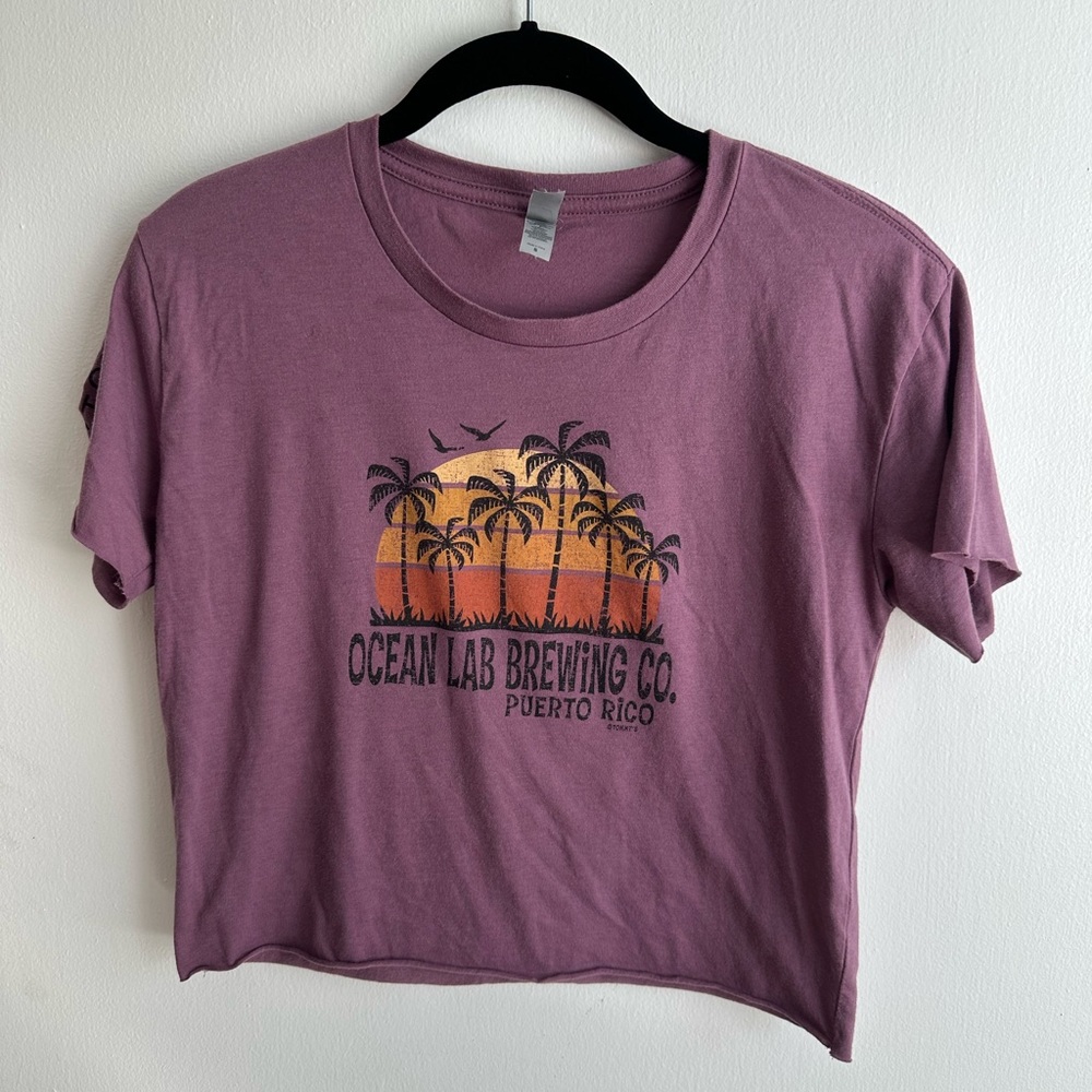 Ocean Lab Brewing Co. Purple Crop Tee